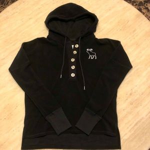 New Abercrombie&Fitch Black Logo Sweater Hoodie Size XS